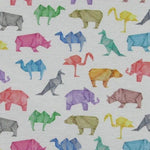 Load image into Gallery viewer, Origami Animals Linen-look Fabric
