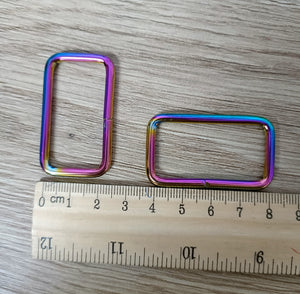 Large rainbow metal rectangles