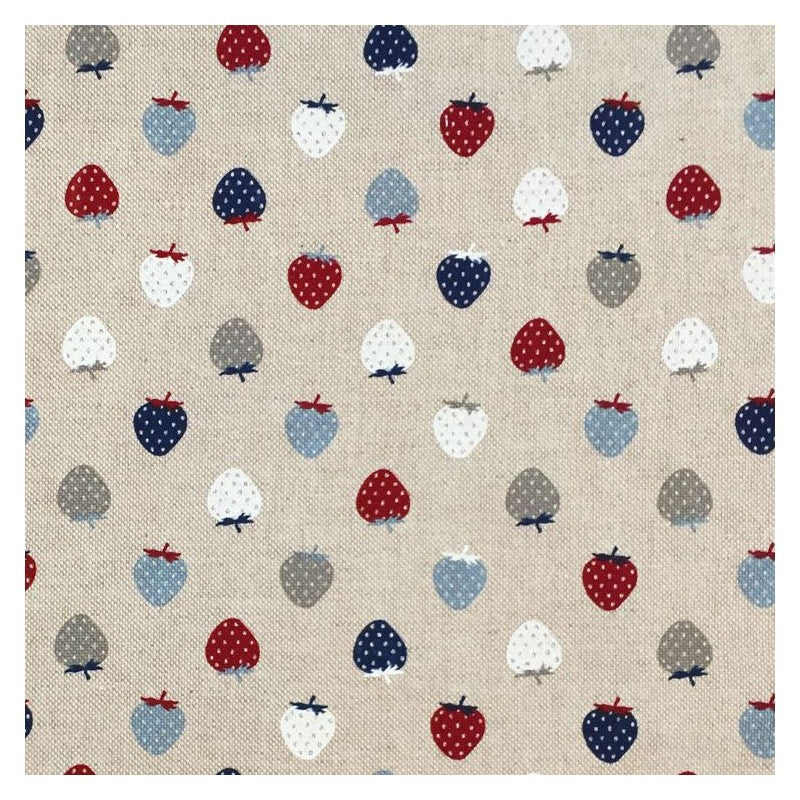Strawberry Linen-look fabric