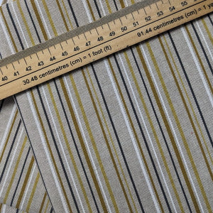 Mustard Stripe Linen-look Fabric