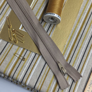 Mustard Stripe Linen-look Fabric